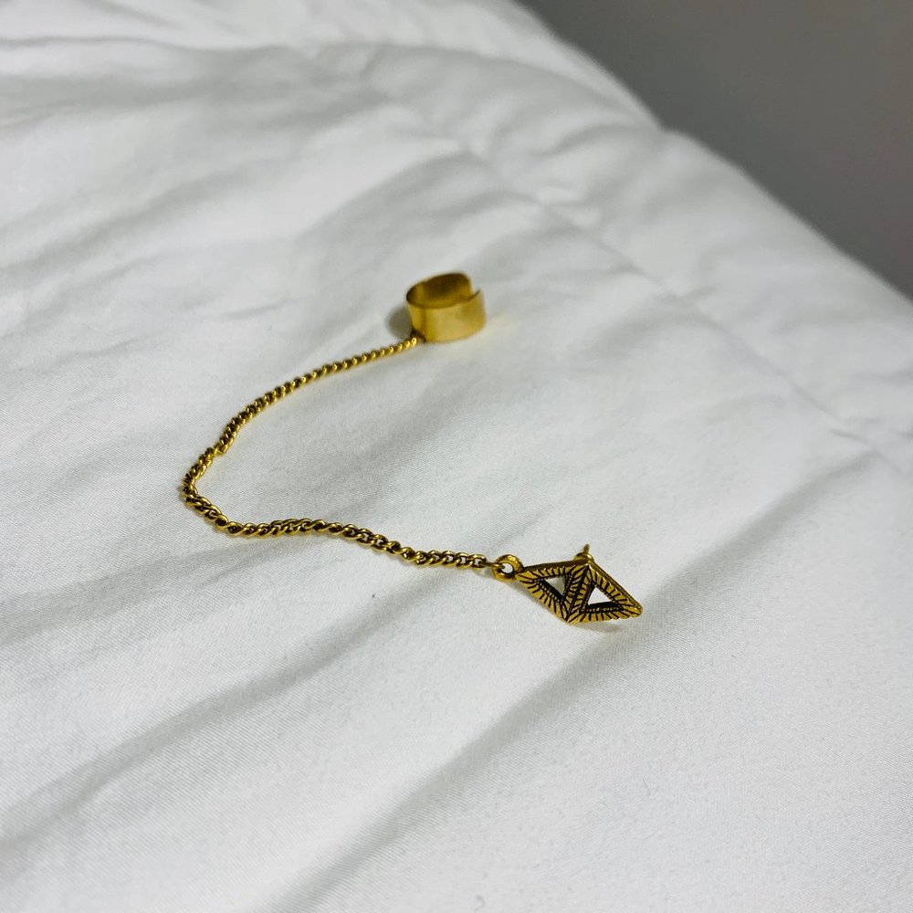 Cuff Earring with Chain